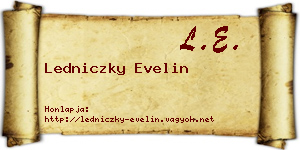 Ledniczky Evelin névjegykártya